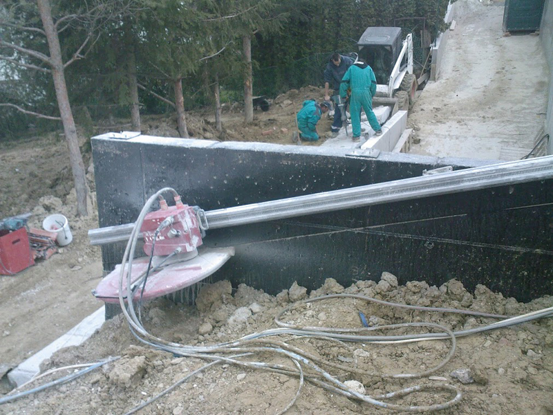 Támfal vágása 8